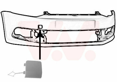 Abschlepphaken blende Sto&szlig;stange vorne (primer) Volkswagen Polo 6C