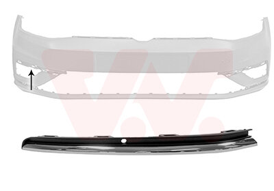 Sto&szlig;stange leiste vorne rechts +chrom Volkswagen Golf 7 facelift