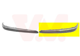 Leiste Stoßstange vorne links +chrom Mercedes E-klasse W211 SCHMARAGDSCHWARZ (189)